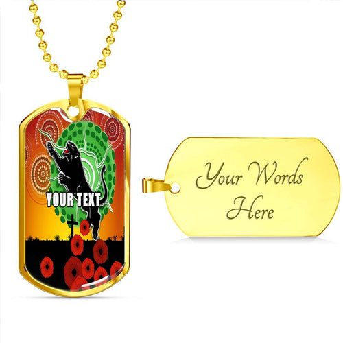 Vibe Hoodie Dog Tag - (Custom) Penrith Panthers Poppy Anzac Lest We Forget - Rugby Team Dog Tag