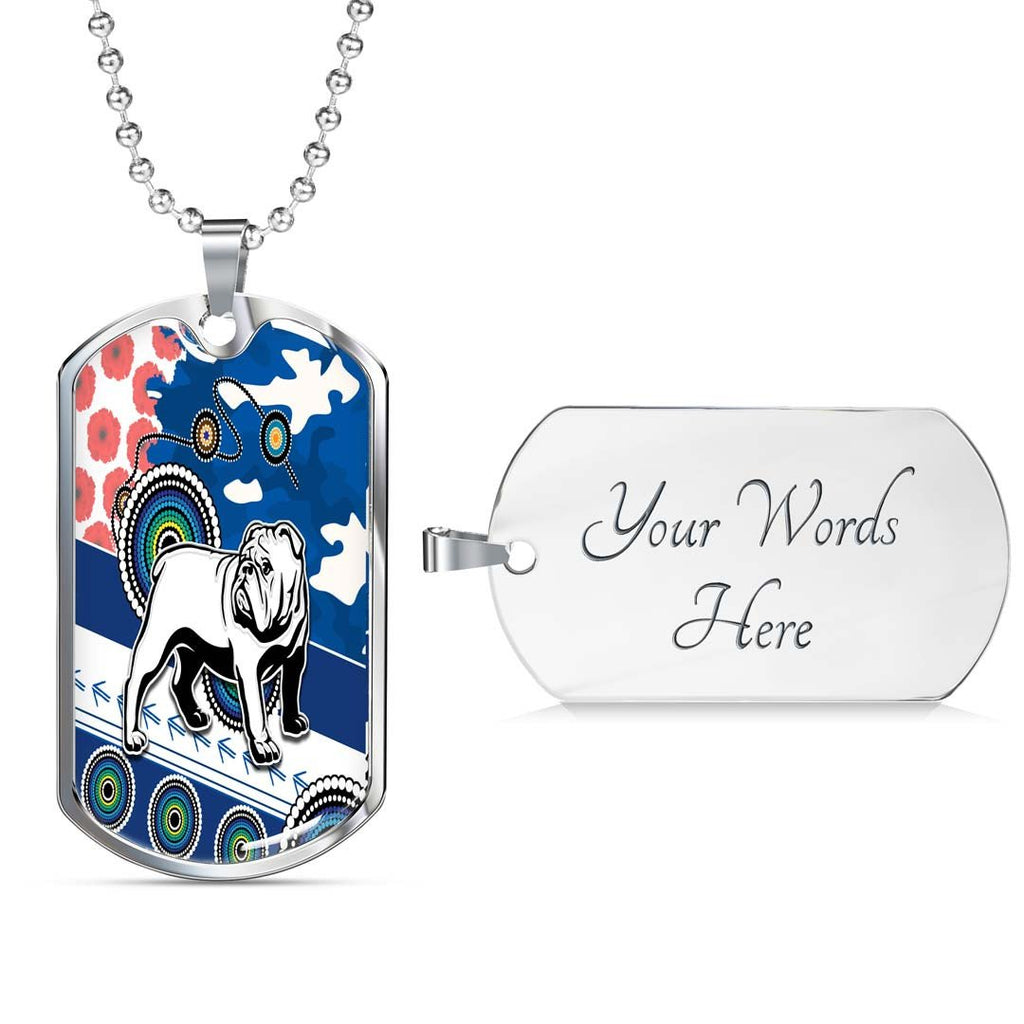 Vibe Hoodie Dog Tag - Canterbury-Bankstown Bulldogs Anzac Day - Rugby Team Dog Tag