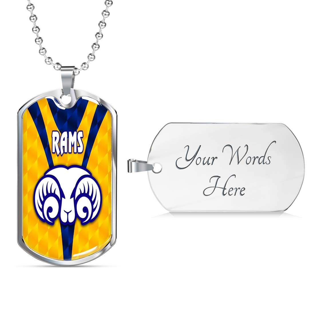 Vibe Hoodie Dog Tag - Adelaide Rams (Yellow) - Rugby Team Dog Tag