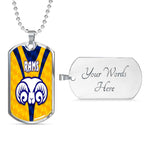 Vibe Hoodie Dog Tag - Adelaide Rams (Yellow) - Rugby Team Dog Tag