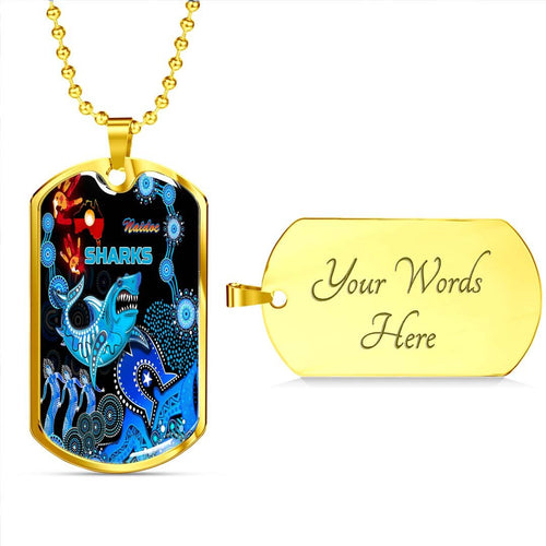 Vibe Hoodie Dog Tag - Cronulla-Sutherland Sharks Naidoc - Rugby Team Dog Tag