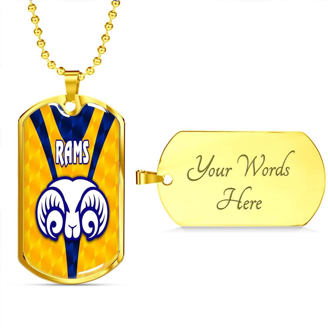 Vibe Hoodie Dog Tag - Adelaide Rams (Yellow) - Rugby Team Dog Tag