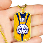 Vibe Hoodie Dog Tag - Adelaide Rams (Yellow) - Rugby Team Dog Tag