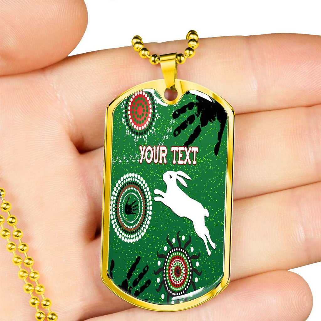 Vibe Hoodie Dog Tag - (Custom) South Sydney Rabbitohs Unique Indigenous- Rugby Team Dog Tag