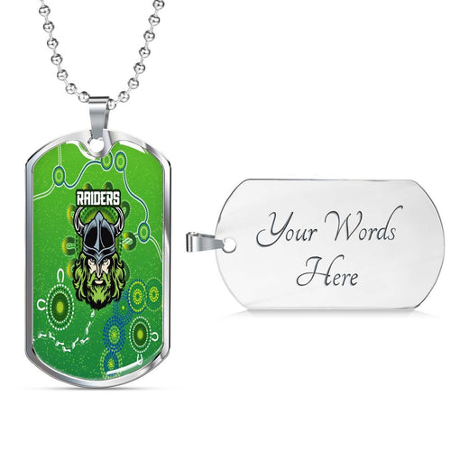 Vibe Hoodie Dog Tag - Canberra Raiders Simple Indigenous - Rugby Team Dog Tag
