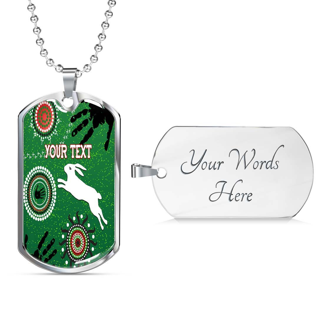 Vibe Hoodie Dog Tag - (Custom) South Sydney Rabbitohs Unique Indigenous- Rugby Team Dog Tag