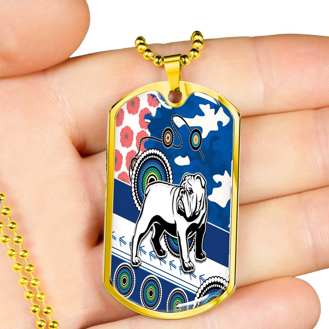 Vibe Hoodie Dog Tag - Canterbury-Bankstown Bulldogs Anzac Day - Rugby Team Dog Tag