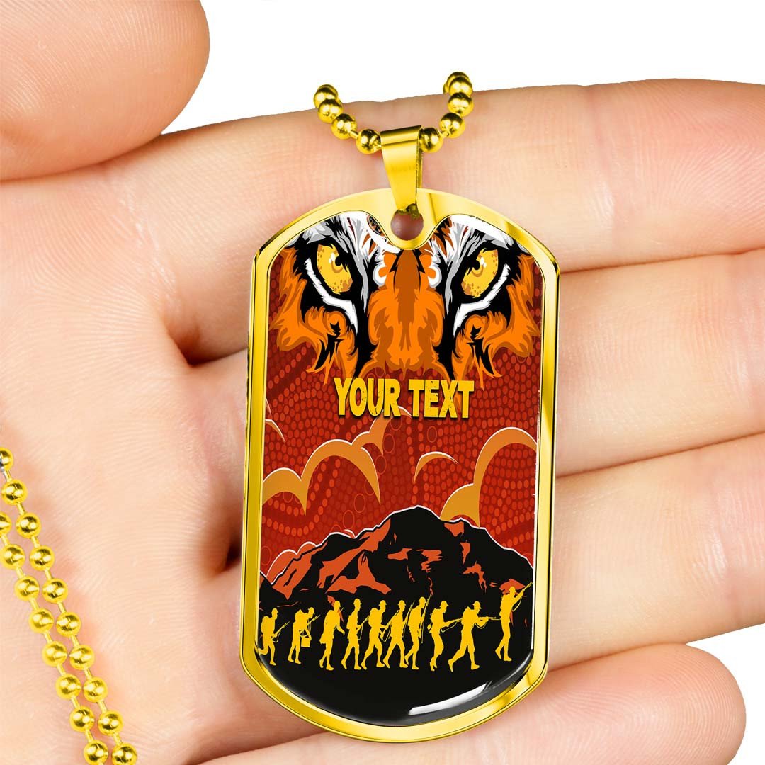 Vibe Hoodie Dog Tag - (Custom) Wests Tigers Anzac Anzac Soldiers - Rugby Team Dog Tag