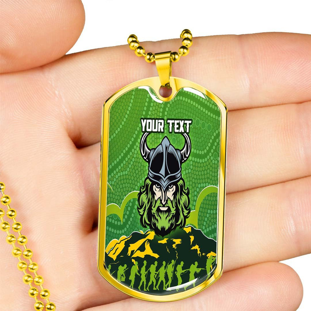 Vibe Hoodie Dog Tag - (Custom) Canberra Raiders Indigenous & Anzac - Rugby Team Dog Tag