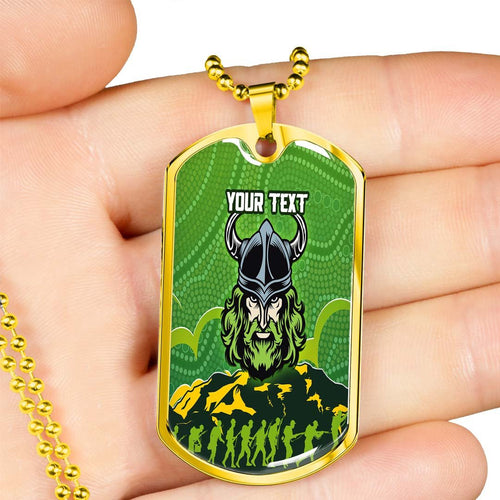 Vibe Hoodie Dog Tag - (Custom) Canberra Raiders Indigenous & Anzac - Rugby Team Dog Tag
