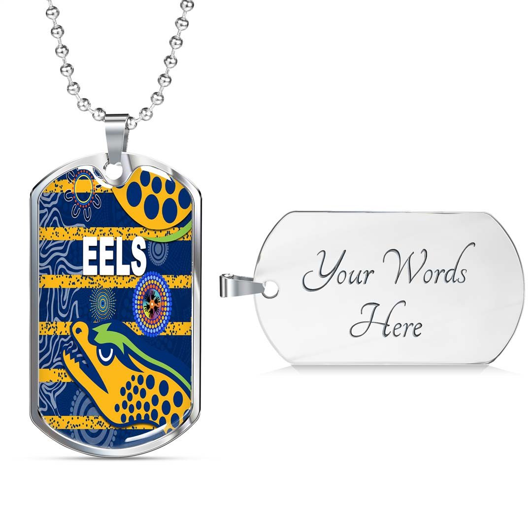 Vibe Hoodie Dog Tag - Parramatta Eels Indigenous Unique - Rugby Team Dog Tag
