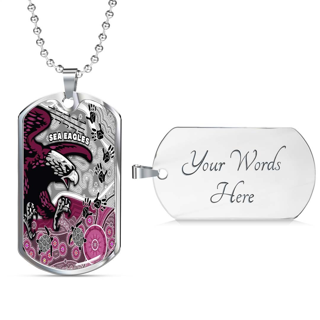 Vibe Hoodie Dog Tag - Manly-Warringah Sea Eagles Indigenous New - Rugby Team Dog Tag