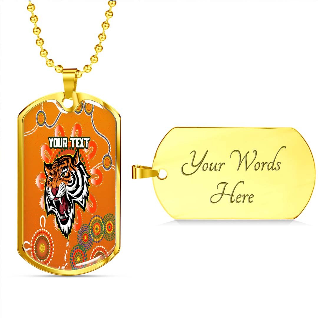 Vibe Hoodie Dog Tag - (Custom) Wests Tigers Unique Indigenous - Rugby Team Dog Tag