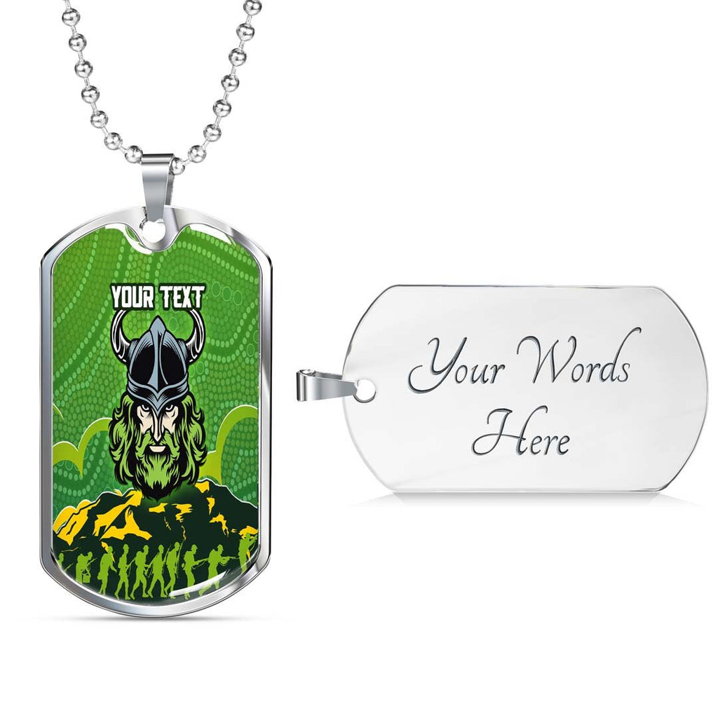 Vibe Hoodie Dog Tag - (Custom) Canberra Raiders Indigenous & Anzac - Rugby Team Dog Tag