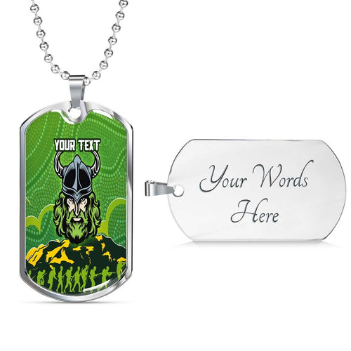 Vibe Hoodie Dog Tag - (Custom) Canberra Raiders Indigenous & Anzac - Rugby Team Dog Tag