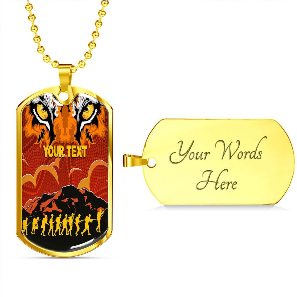 Vibe Hoodie Dog Tag - (Custom) Wests Tigers Anzac Anzac Soldiers - Rugby Team Dog Tag
