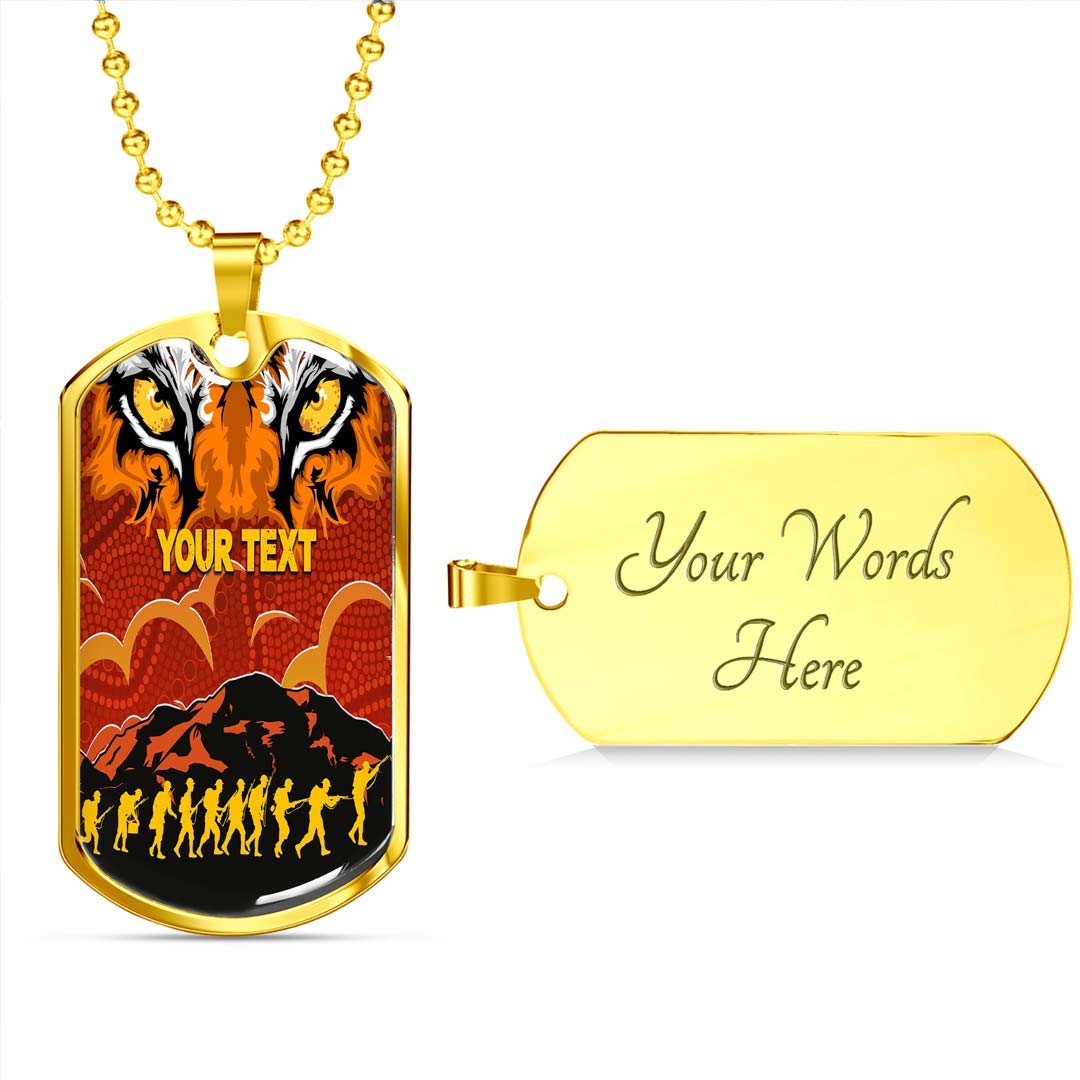 Vibe Hoodie Dog Tag - (Custom) Wests Tigers Anzac Anzac Soldiers - Rugby Team Dog Tag