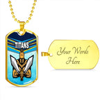 Vibe Hoodie Dog Tag - Gold Coast Titans Simple - Rugby Team Dog Tag