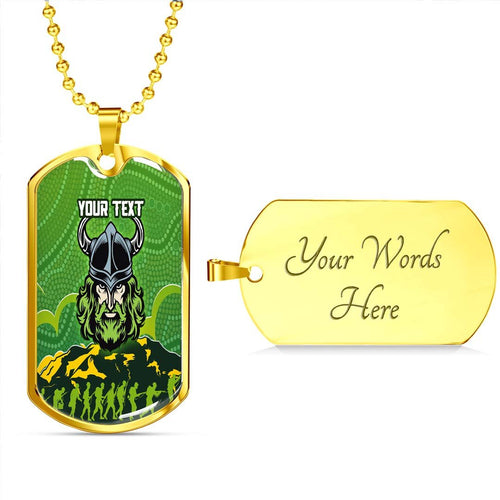 Vibe Hoodie Dog Tag - (Custom) Canberra Raiders Indigenous & Anzac - Rugby Team Dog Tag
