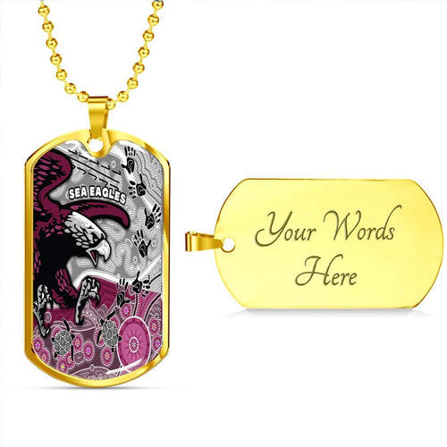 Vibe Hoodie Dog Tag - Manly-Warringah Sea Eagles Indigenous New - Rugby Team Dog Tag