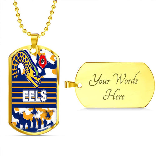 Vibe Hoodie Dog Tag - Parramatta Eels Anzac Day & Camouflag - Rugby Team Dog Tag