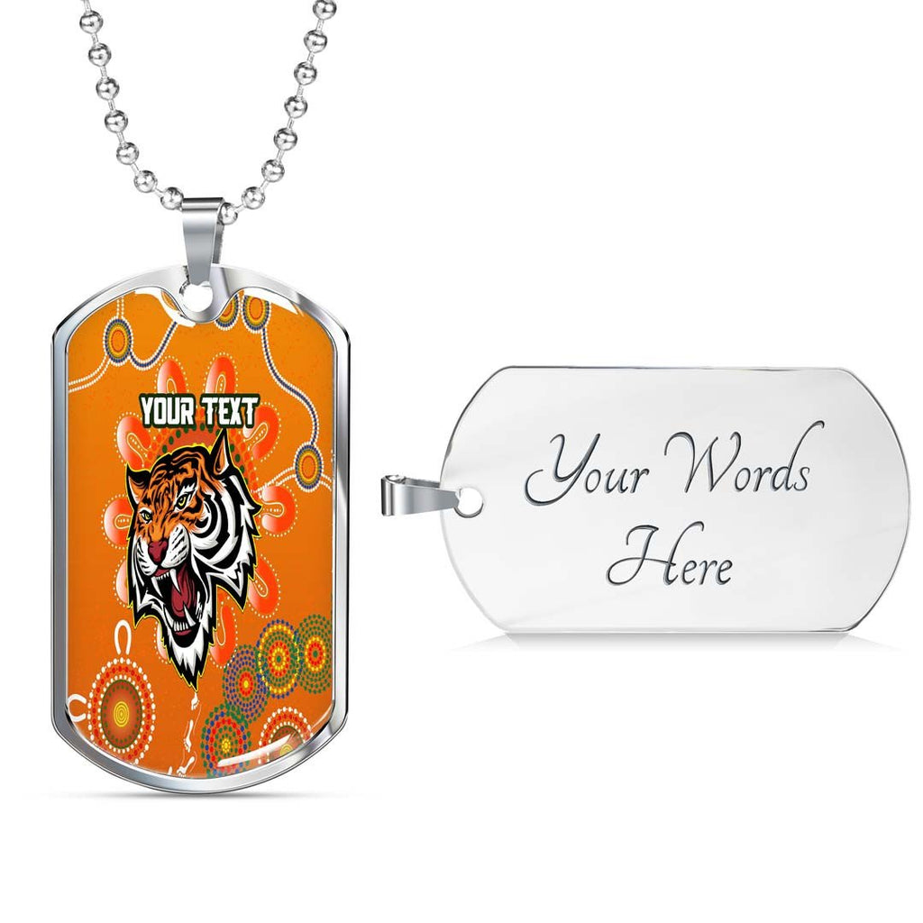 Vibe Hoodie Dog Tag - (Custom) Wests Tigers Unique Indigenous - Rugby Team Dog Tag