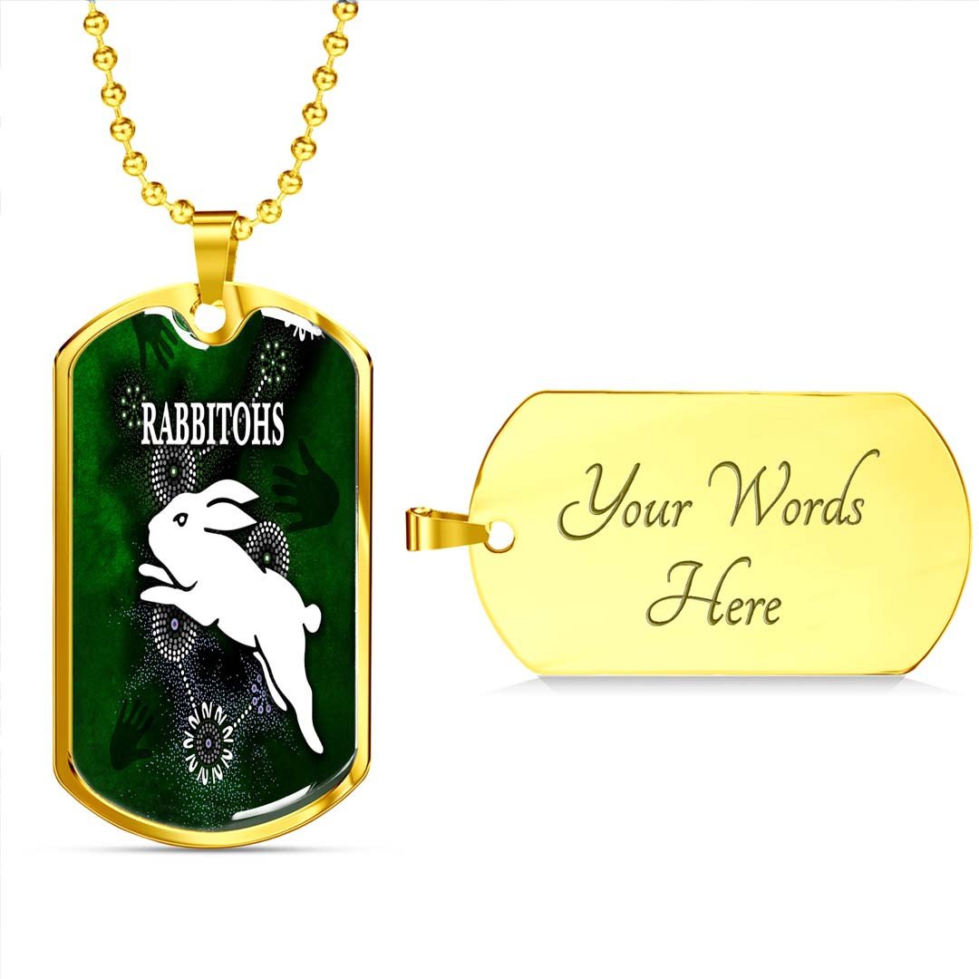 Vibe Hoodie Dog Tag - South Sydney Rabbitohs Vintage Indigenous - Rugby Team Dog Tag