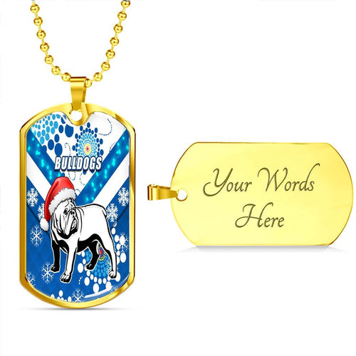 Vibe Hoodie Dog Tag - Canterbury-Bankstown Bulldogs Christmas - Rugby Team Dog Tag