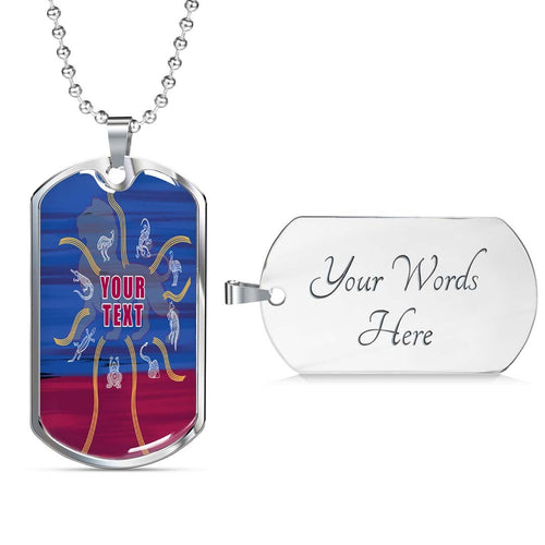 Vibe Hoodie Dog Tag - (Custom) Brisbane Broncos Simple - Rugby Team Dog Tag