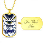 Vibe Hoodie Dog Tag - North Queensland Cowboys Anzac Day Camo (White) - Rugby Team Dog Tag
