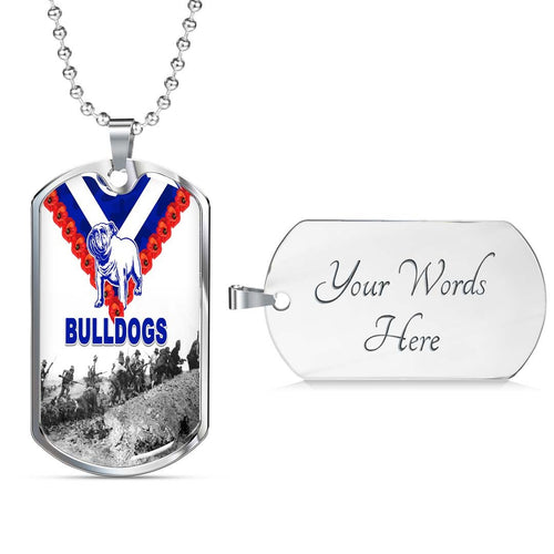 Vibe Hoodie Dog Tag - Canterbury-Bankstown Bulldogs Anzac Day Original - Rugby Team Dog Tag