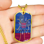 Vibe Hoodie Dog Tag - (Custom) Brisbane Broncos Simple - Rugby Team Dog Tag