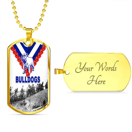 Vibe Hoodie Dog Tag - Canterbury-Bankstown Bulldogs Anzac Day Original - Rugby Team Dog Tag