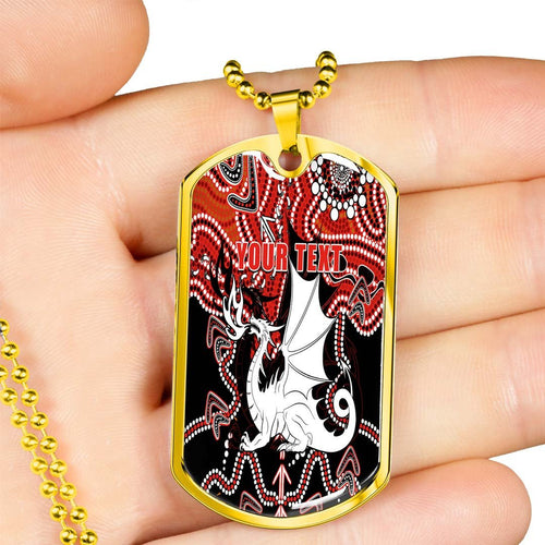 Vibe Hoodie Dog Tag - (Custom) St. George Illawarra Dragons Indigenous Limited Edition - Rugby Team Dog Tag