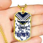 Vibe Hoodie Dog Tag - North Queensland Cowboys Anzac Day Camo (White) - Rugby Team Dog Tag