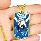 Vibe Hoodie Dog Tag - (Custom) Canterbury-Bankstown Bulldogs Blue Indigenous - Rugby Team Dog Tag