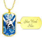 Vibe Hoodie Dog Tag - (Custom) Canterbury-Bankstown Bulldogs Blue Indigenous - Rugby Team Dog Tag
