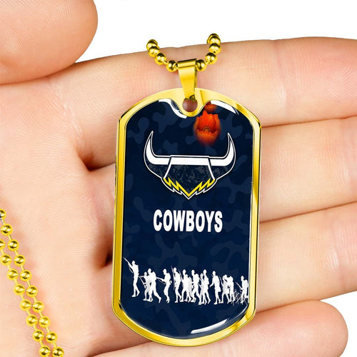Vibe Hoodie Dog Tag - North Queensland Cowboys Anzac Day Camo - Rugby Team Dog Tag