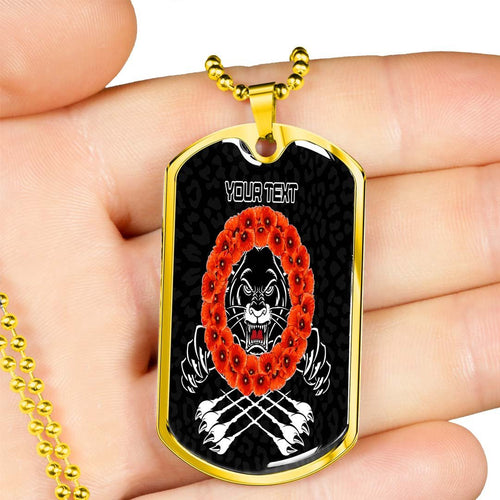 Vibe Hoodie Dog Tag - (Custom) Penrith Panthers Poppy - Lest We Forget - Rugby Team Dog Tag