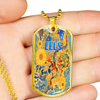 Vibe Hoodie Dog Tag - Parramatta Eels Indigenous Naidoc New (Gold) - Rugby Team Dog Tag