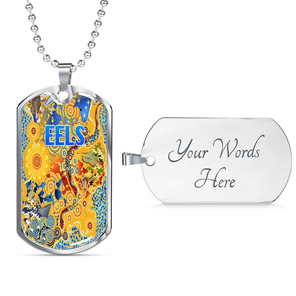 Vibe Hoodie Dog Tag - Parramatta Eels Indigenous Naidoc New (Gold) - Rugby Team Dog Tag