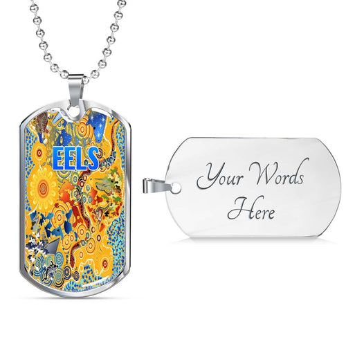 Vibe Hoodie Dog Tag - Parramatta Eels Indigenous Naidoc New (Gold) - Rugby Team Dog Tag