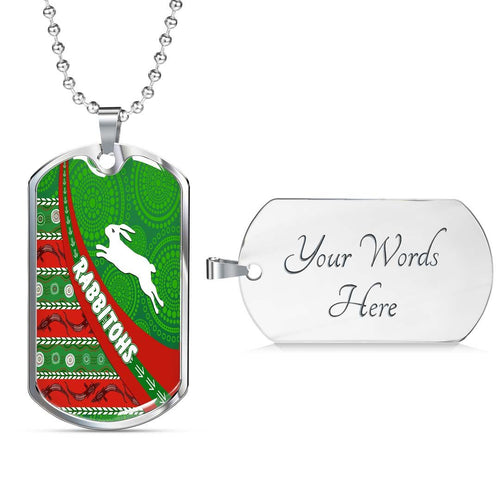 Vibe Hoodie Dog Tag - South Sydney Rabbitohs Indigenous Aboriginal - Rugby Team Dog Tag