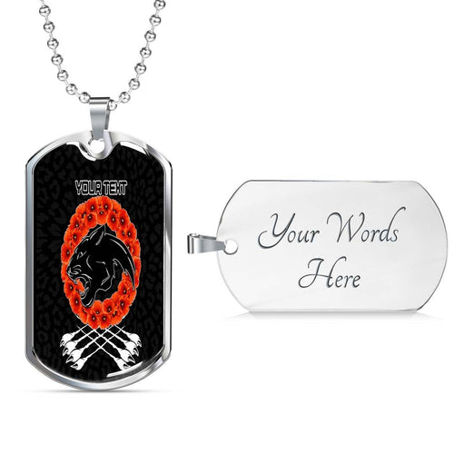 Vibe Hoodie Dog Tag - (Custom) Penrith Panthers and Poppy - Rugby Team Dog Tag