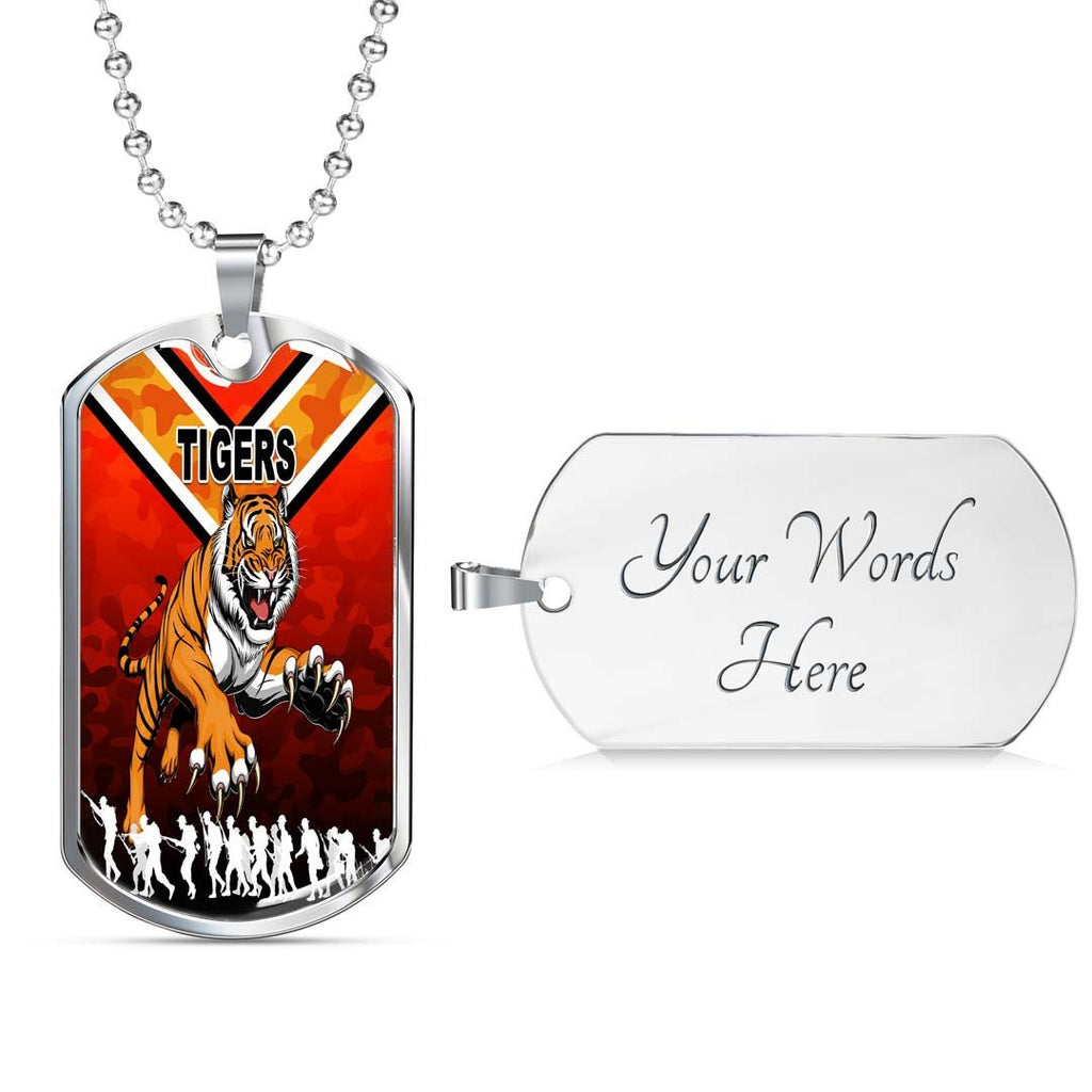 Vibe Hoodie Dog Tag - Wests Tigers - Rugby Team Dog Tag