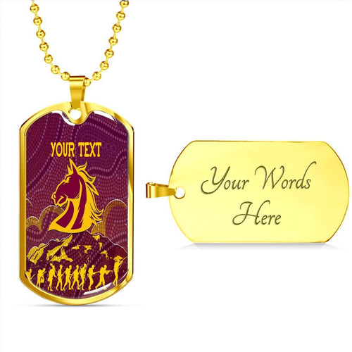 Vibe Hoodie Dog Tag - (Custom) Brisbane Broncos Indigenous Anzac day - Rugby Team Dog Tag