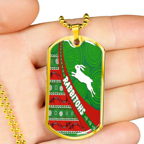 Vibe Hoodie Dog Tag - South Sydney Rabbitohs Indigenous Aboriginal - Rugby Team Dog Tag