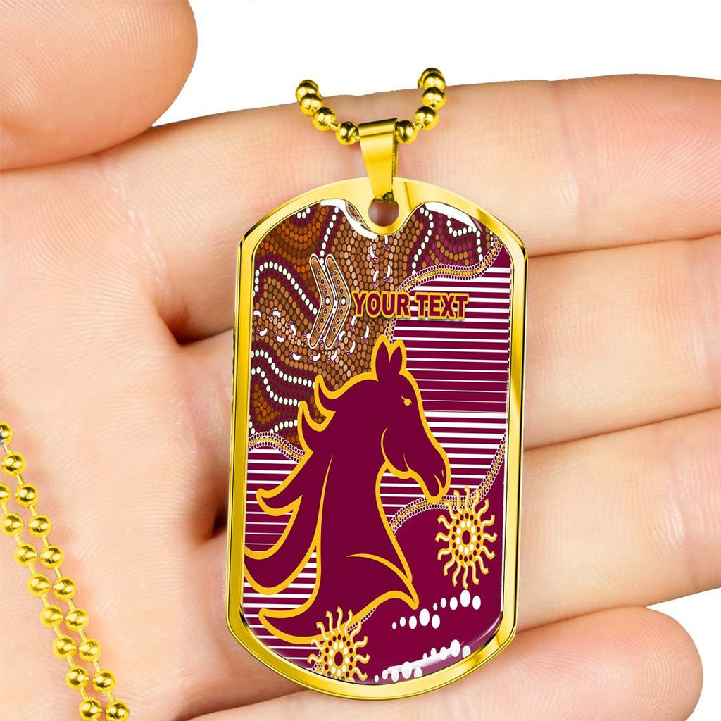 Vibe Hoodie Dog Tag - (Custom) Brisbane Broncos Indigenous Version 2.0 - Rugby Team Dog Tag