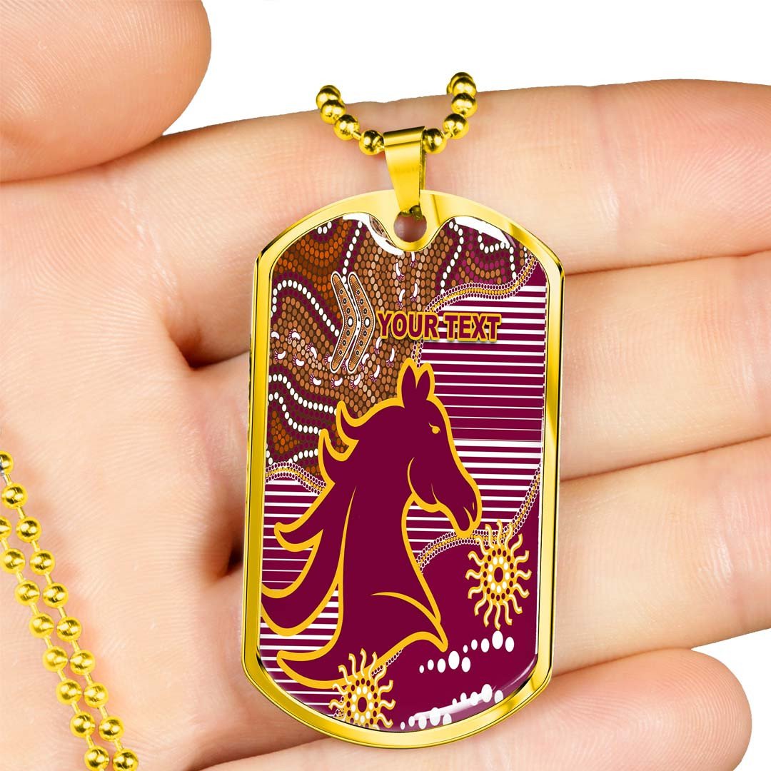 Vibe Hoodie Dog Tag - (Custom) Brisbane Broncos Indigenous Version 2.0 - Rugby Team Dog Tag
