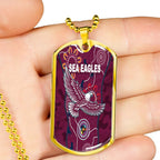 Vibe Hoodie Dog Tag - Manly-Warringah Sea Eagles Indigenous & Camouflage - Rugby Team Dog Tag
